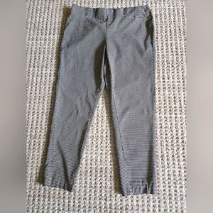 Ladies Rafaella Comfort Black n Tan Diamond Stretch Straight Leg Pants Size 16